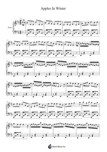 Apples In Winter Sheet Music by Misc Traditional-Arr.Moivogt Alickckens