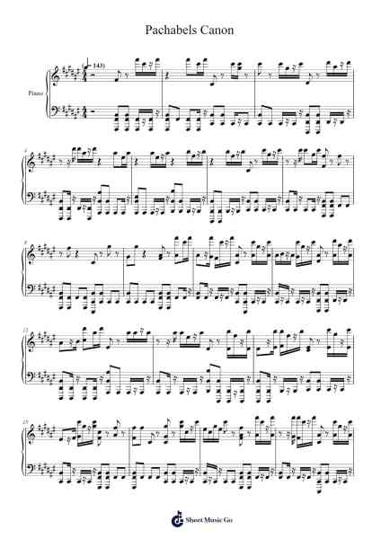 Pachabels Canon Sheet Music by Tim Wright-Arr.Joshgins Widred