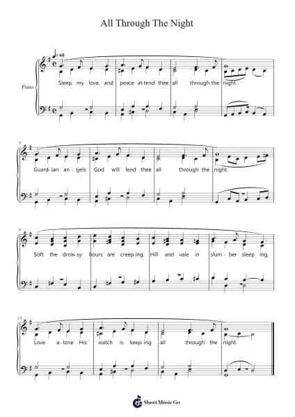 All Through The Night Sheet Music by Traditional Welsh-Arr.Yulesopp Troyvice