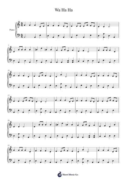 Wa Ha Ha Sheet Music by China Folk Song-Arr.Ruthfitch Housed