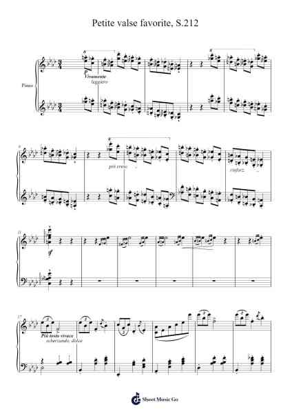 Petite valse favorite, S.212 Sheet Music by Franz Liszt-Arr.Mattbart Stephy