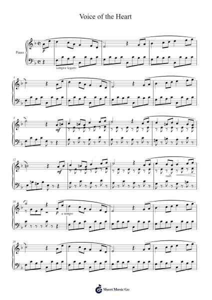 Voice of the Heart Sheet Music by Henri Van Gael-Arr.Huttwer Sampland