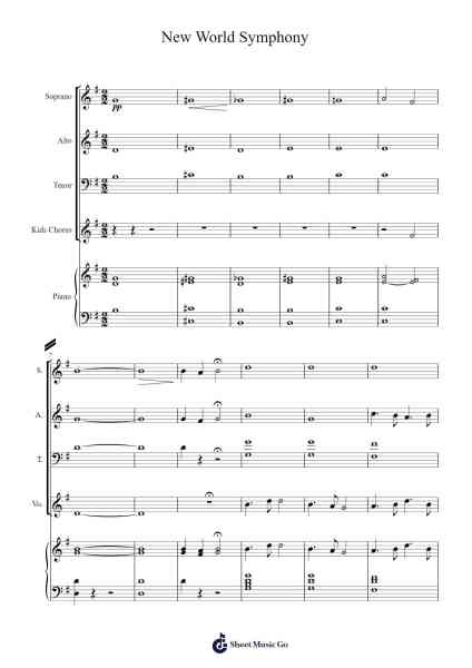 New World Symphony Sheet Music by Anton Dvořák-Arr.Joedrich