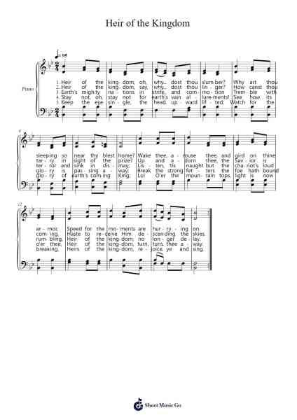 Heir of the Kingdom 乐谱由 Lowell Mason - 编曲 Aumeo Glennrine