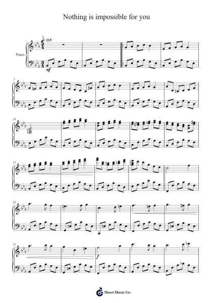 Nothing is impossible for you Sheet Music by Masao Aichi-Arr.Stanid