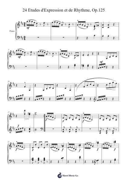 24 Etudes d'Expression et de Rhythme, Op. 125 Sheet Music by Stephen Heller-Arr.Yalegus