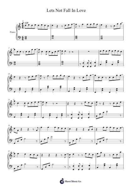 Lets Not Fall In Love Sheet Music by Big Bang-Arr.Pocent