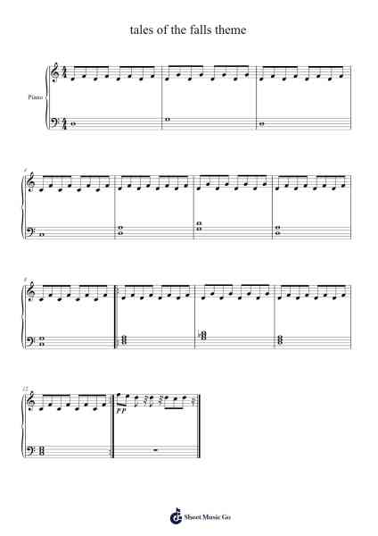 tales of the falls theme Sheet Music by undefined-Arr.Paygill Noaho'neil