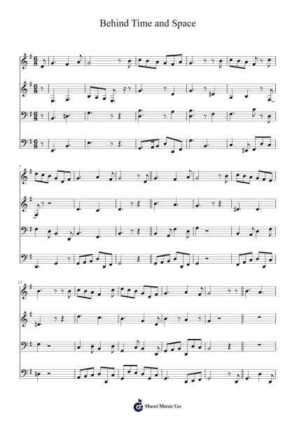 Behind Time and Space Sheet Music by Lamruth-Arr.Peing