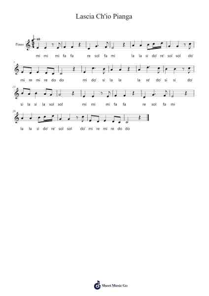 Lascia Ch'io Pianga Sheet Music by Georg Friedrich Händel-Arr.Attmen Keycie