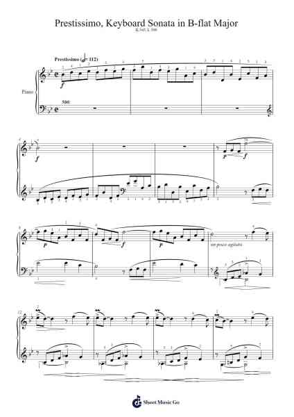 Keyboard Sonata in B-flat Major, K.545, L.500 Sheet Music by Domenico Scarlatti-Arr.Pulip