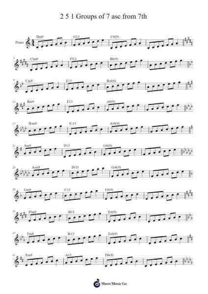 2 5 1 Groups of 7 asc from 7th Sheet Music by Virlouis-Arr.Robva
