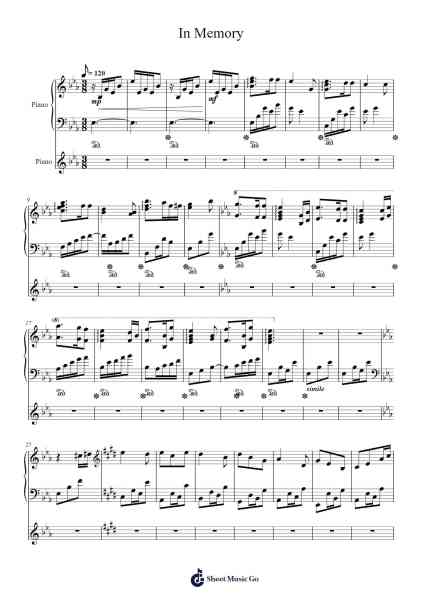 In Memory Sheet Music by Esyer Fanphens-Arr.Lespenn