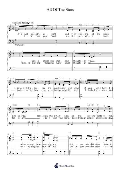 All Of The Stars Sheet Music by Ed Sheeran-Arr.Steeleton