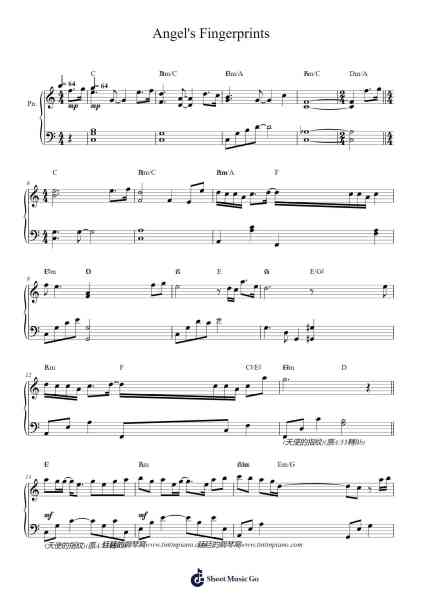 Angel's Fingerprints Sheet Music by Stefanie Sun-Arr.Thornnah