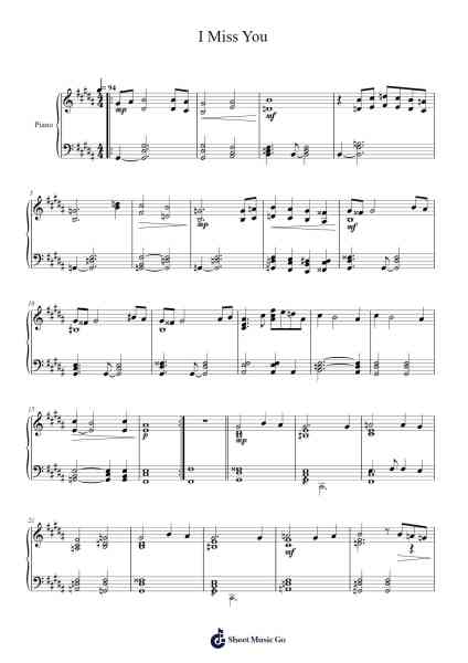 Piano Concerto for Kat: I Miss You 乐谱由 Griffin Gillen - 编曲 Bisay