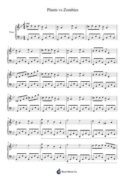 Plants vs Zombies Sheet Music by Laura Shigihara-Arr.Wyattnix Abniel