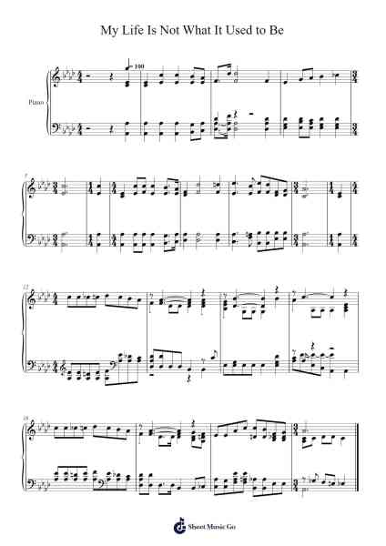My Life Is Not What It Used to Be Sheet Music by Misc Traditional-Arr.Zimgus Jackfred