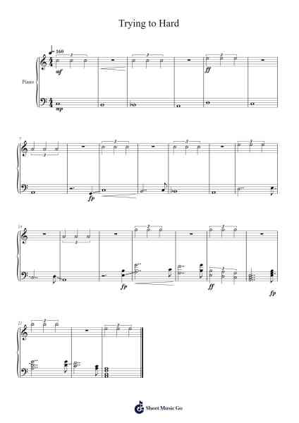 Trying to Hard 乐谱由 Geo Clark - 编曲 Jeno Willlotte