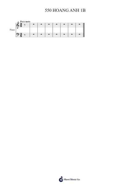 550 HOANG ANH 1B Sheet Music by Backpert Poexon-Arr.Pistal