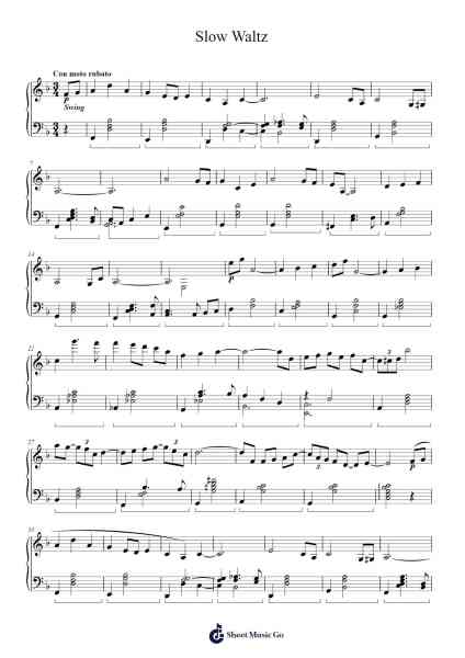 Slow Waltz Sheet Music by justinchun577-Arr.Odefred