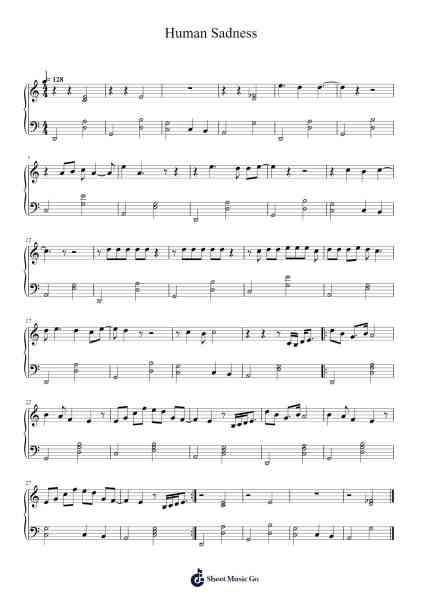 Human Sadness Sheet Music by Julian Casablancas-Arr.Janecher Duh