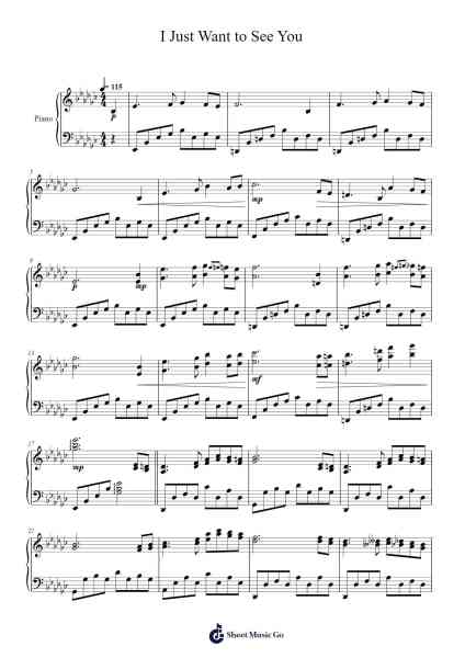 I Just Want to See You Sheet Music by Masao Aichi-Arr.Chauburne Fowblair