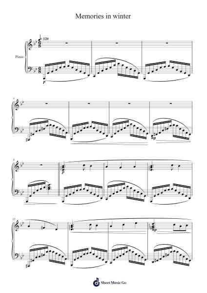 Memories in winter Sheet Music by Masao Aichi-Arr.Dulshall