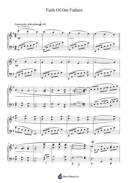 Faith Of Our Fathers Sheet Music by Frederick William Faber-Arr.Montyet