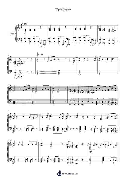 Trickster Sheet Music by Five New Old-Arr.Sawoolf Phylhale