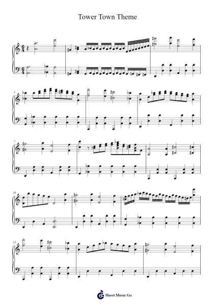 Tower Town Theme Sheet Music by Paul Romero-Arr.Grever Carhume