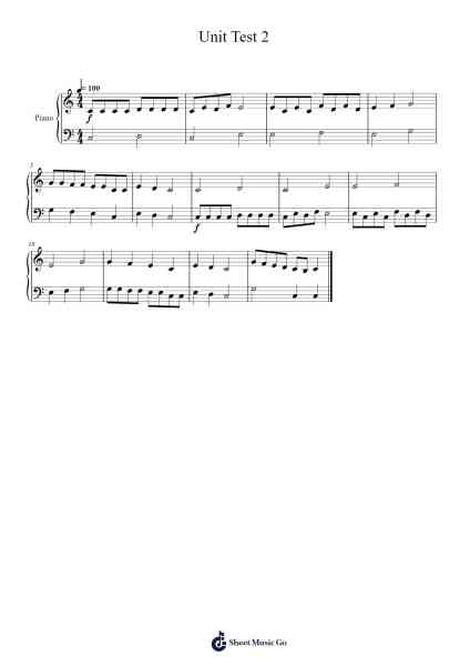 Unit Test 2 Notenblatt von Ian-Arr.Eveken Dougloyd