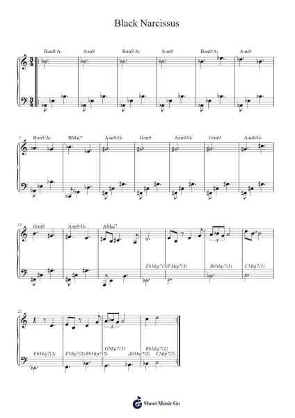 Black Narcissus Sheet Music by Joe Henderson-Arr.Maltzster Colcott