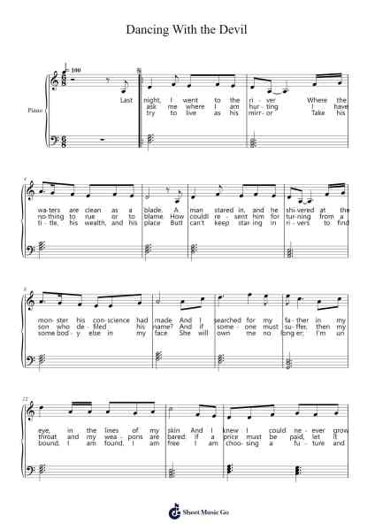 Dancing With the Devil Sheet Music by Moolus-Arr.Diaben Shelwilde