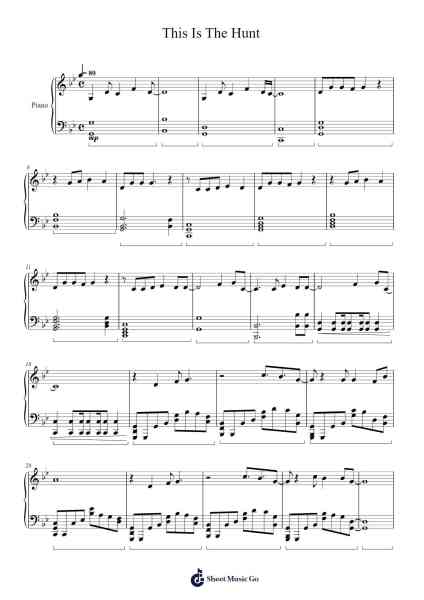 This Is The Hunt Sheet Music by -Arr.Bloorgrace Springa