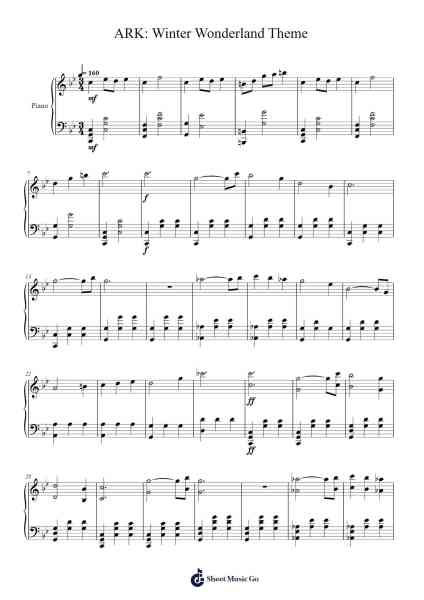 ARK: Winter Wonderland Theme Sheet Music by Gareth Coker-Arr.Blandel