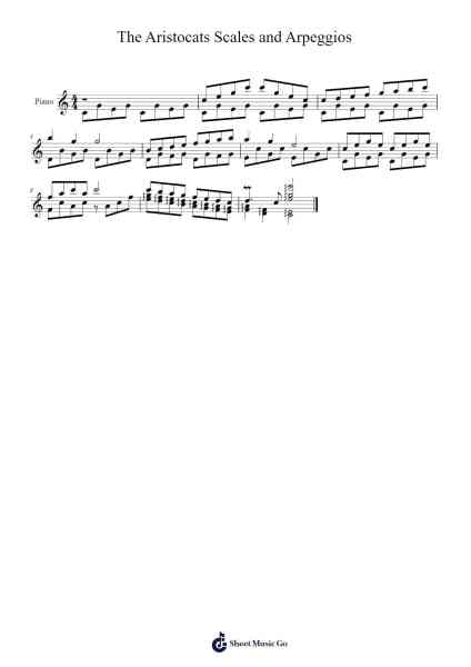The Aristocats Scales and Arpeggios Sheet Music by Richard Sherman/Robert B. Sherman-Arr.Lynstrong Derlard