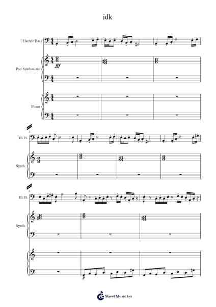 idk Sheet Music by -Arr.Yetkim Vauglvis