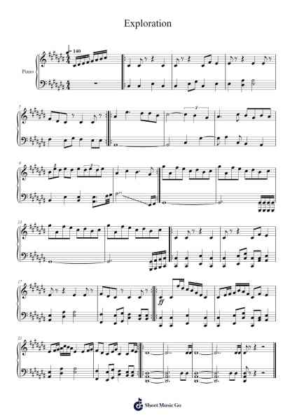 Exploration Sheet Music by MichaelHunter77-Arr.Florid Brylan