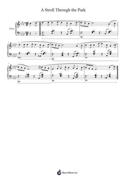 A Stroll Through the Park Sheet Music by Rosclife-Arr.Brumaud