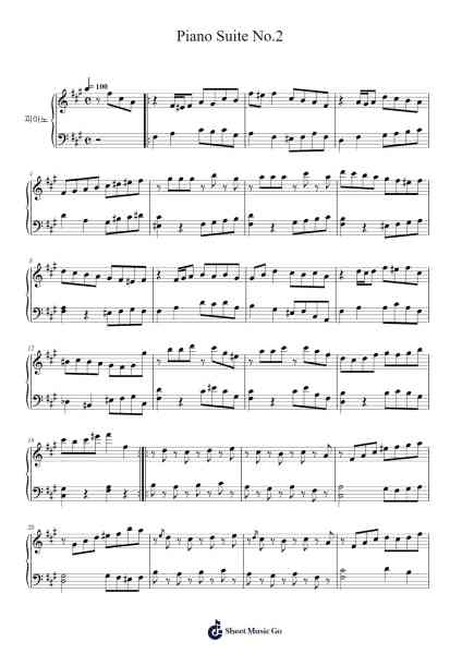 Piano Suite No.2 Sheet Music by 박리듬-Arr.Rayward