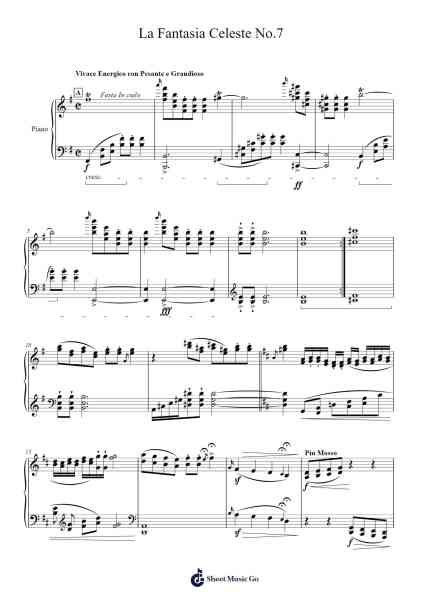 La Fantasia Celeste No.7 樂譜由 Aaron Drayer - 編曲 Osworth Gosca