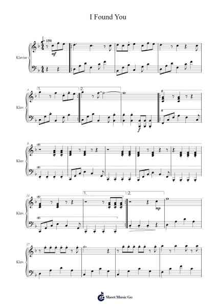 I Found You Sheet Music by Demar-Arr.Xefunk Huttrick