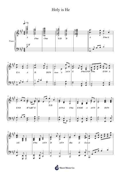 Holy is He Sheet Music by David T. Clydesdale-Arr.Yulejah