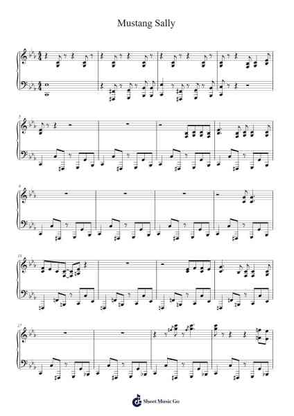 Mustang Sally 楽譜 by Unknown author-Arr.Shamens Xedric
