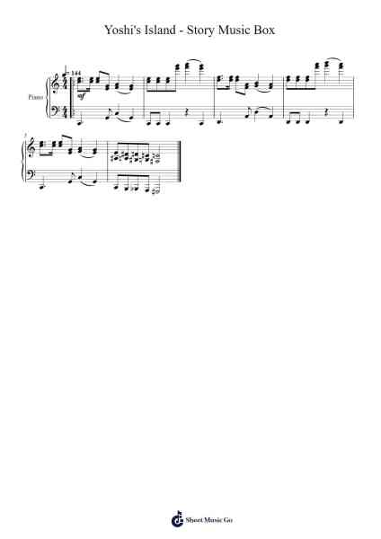 Yoshi's Island - Story Music Box Sheet Music by Koji Kondo-Arr.Golddon