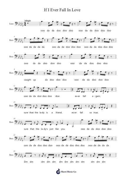 If I Ever Fall In Love Sheet Music by undefined-Arr.Milllas