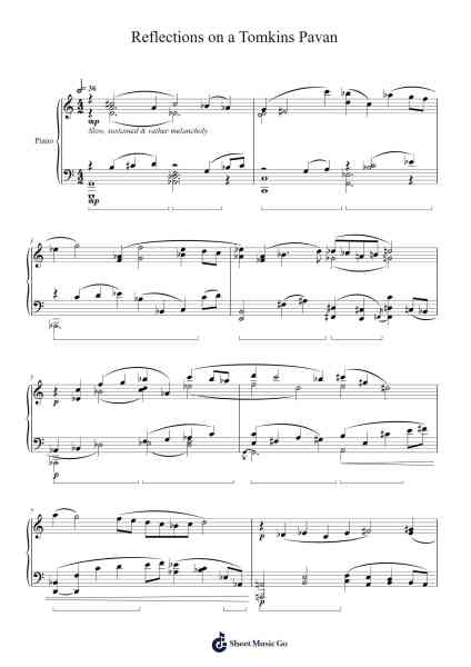 Reflections on a Tomkins Pavan 乐谱由 Malcolm D Robertson - 编曲 Kepmill Rexbloor