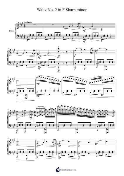 Waltz No. 2 in F Sharp Minor Sheet Music by James Lawrence-Arr.Rareade Zoelotte