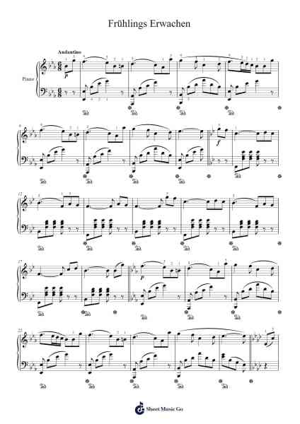 Frühlings Erwachen Sheet Music by Carl Gänschals-Arr.Wheenan